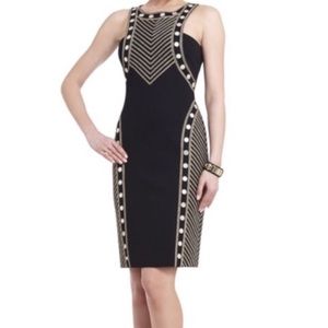 BCBG Gabriella Mirror-Embroidered Sheath Dress
